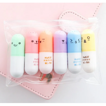 6pcs Highlighter Colored Marker